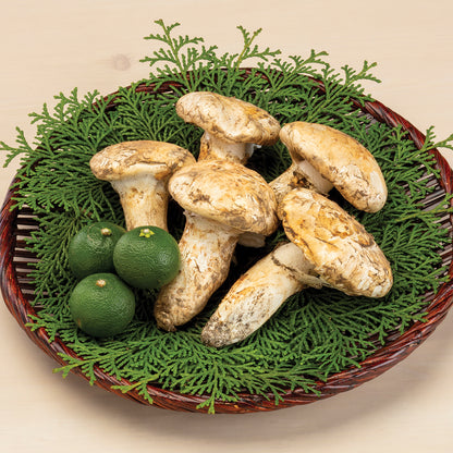 Special Value Grade Matsutake Pine Mushroom with Sudachi Lime (Available Oct - Dec)