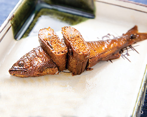 Komochi Ayu Kanroni (Simmered Sweetfish with Roe)